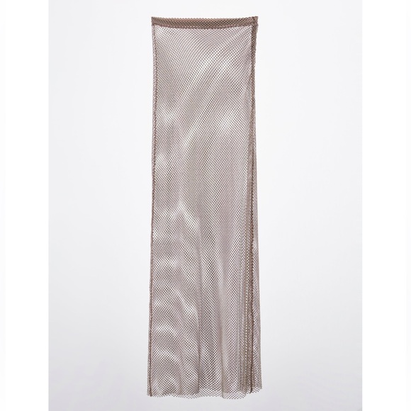 Zara SHIMMER MESH SKIRT - Picture 2 of 13